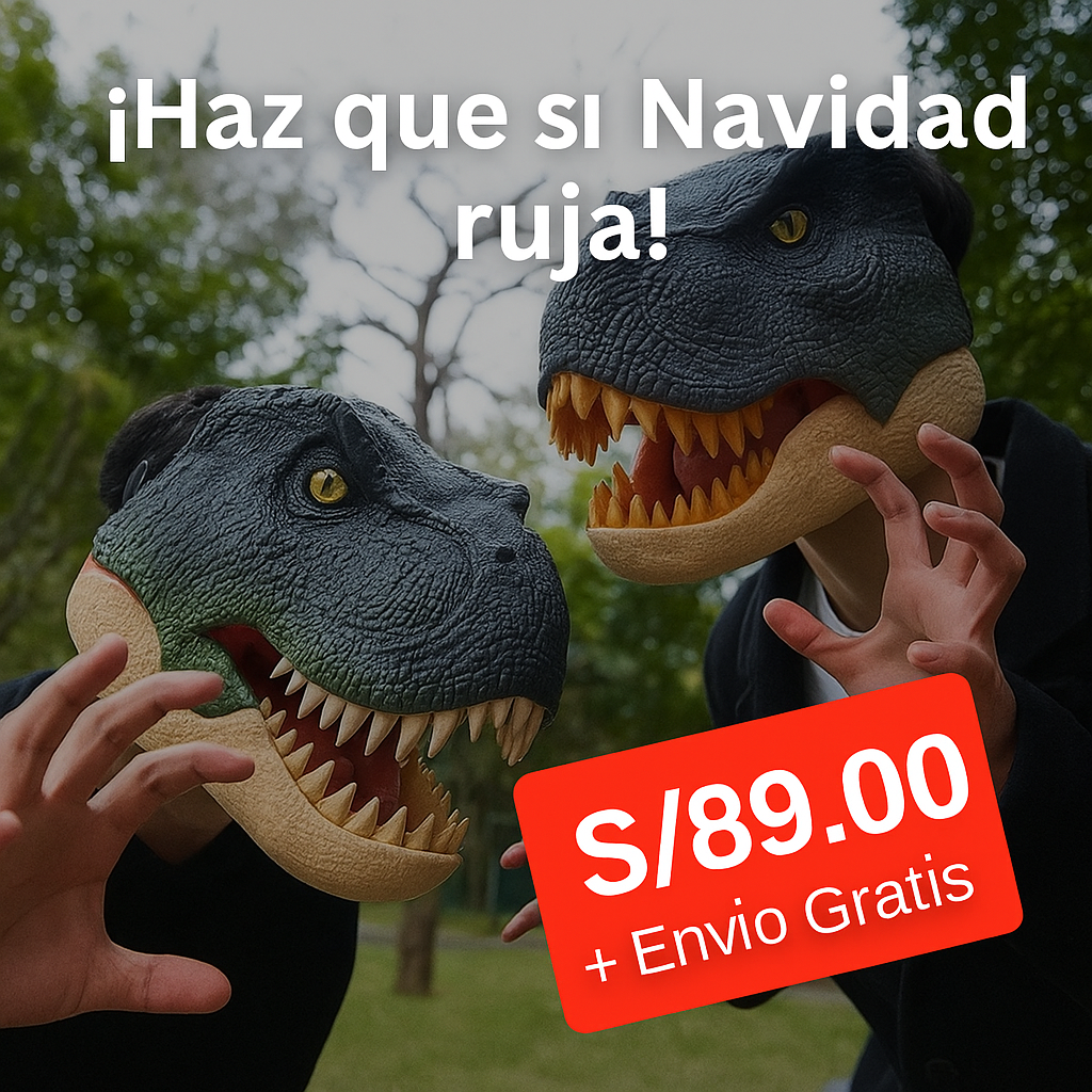 JUGUETE DINOSAURIO REX CON SONIDO - OJOS LED