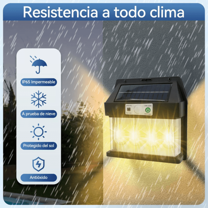 LUZ EXTERIOR CON 3 FOCOS